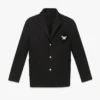 Blazer de ponte con parche con el logotipo Blazer de ponte con parche con el logotipo