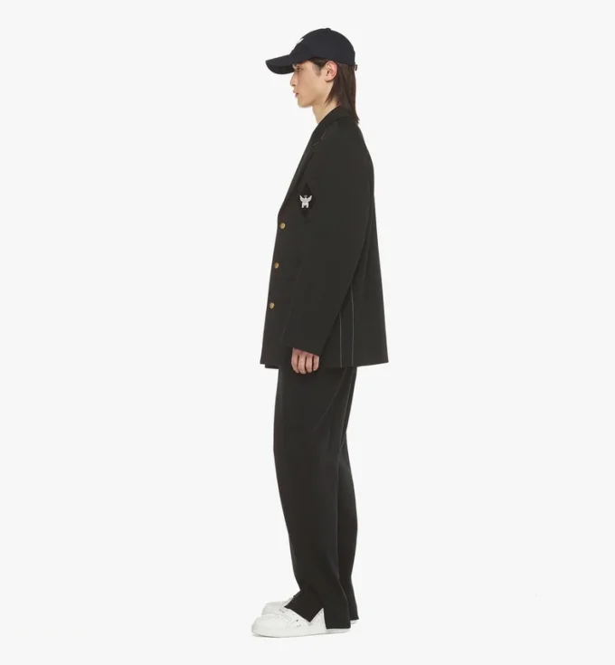 Blazer de ponte con parche con el logotipo Blazer de ponte con parche con el logotipo
