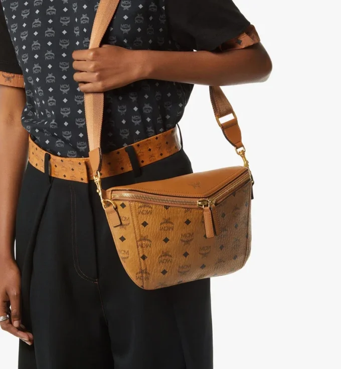 Bolso cruzado Diamant 3D en mezcla de piel Visetos Bolso cruzado Diamant 3D en mezcla de piel Visetos