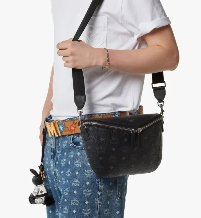 Bolso cruzado Diamant 3D en mezcla de piel Visetos Bolso cruzado Diamant 3D en mezcla de piel Visetos