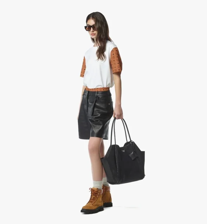 Bolso de compras Aren en Econyl® y cuero Bolso de compras Aren en Econyl® y cuero