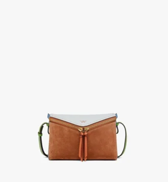 Bolso de hombro Diamant 3D en gamuza y piel de becerro