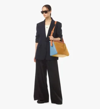Bolso de hombro Diamant 3D en gamuza y piel de becerro