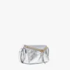 Bolso de hombro Diamant 3D en piel de becerro metalizada Bolso de hombro Diamant 3D en piel de becerro metalizada