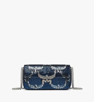 Bolso de hombro Himmel en piel con monograma de lentejuelas