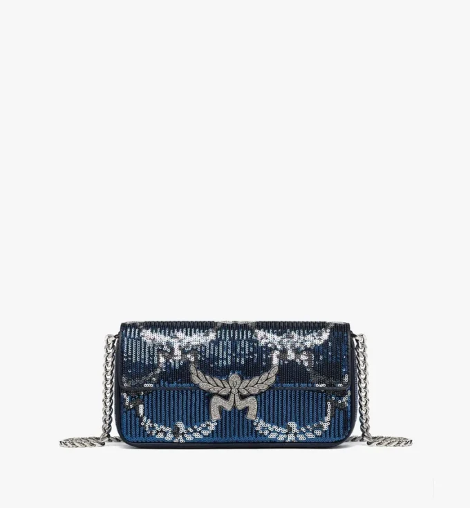 Bolso de hombro Himmel en piel con monograma de lentejuelas Bolso de hombro Himmel en piel con monograma de lentejuelas