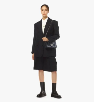 Bolso de hombro Himmel en piel con monograma de lentejuelas
