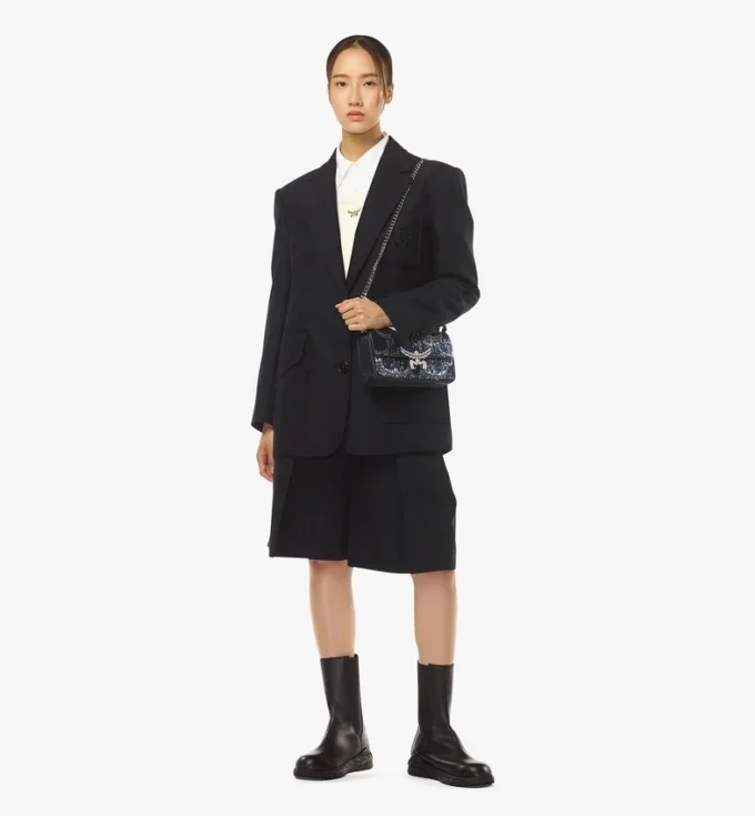 Bolso de hombro Himmel en piel con monograma de lentejuelas Bolso de hombro Himmel en piel con monograma de lentejuelas