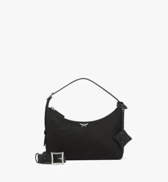 Bolso Hobo Aren de nailon reciclado y cuero con estampado Monogram