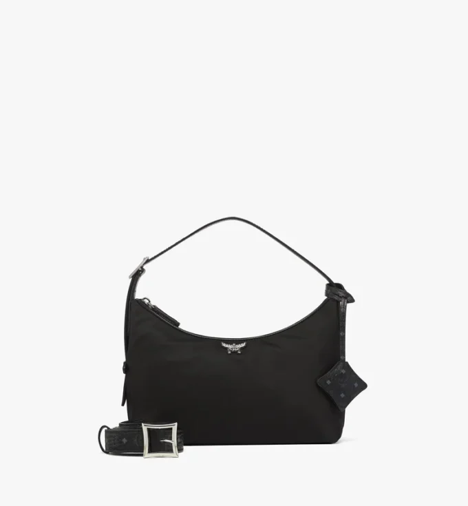 Bolso Hobo Aren de nailon reciclado y cuero con estampado Monogram Bolso Hobo Aren de nailon reciclado y cuero con estampado Monogram
