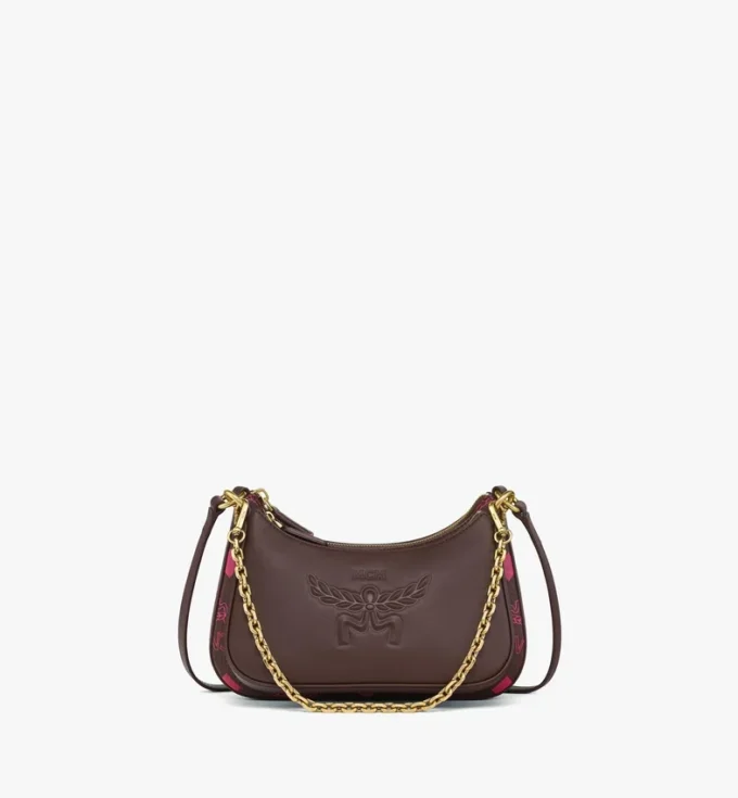 Bolso hobo Aren Duo en Maxi Visetos y piel de becerro