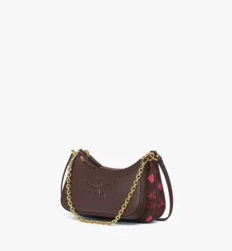 Bolso hobo Aren Duo en Maxi Visetos y piel de becerro