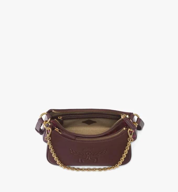 Bolso hobo Aren Duo en Maxi Visetos y piel de becerro