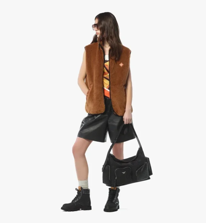 Bolso hobo con cremallera Aren en Econyl® y piel con estampado Monogram Bolso hobo con cremallera Aren en Econyl® y piel con estampado Monogram