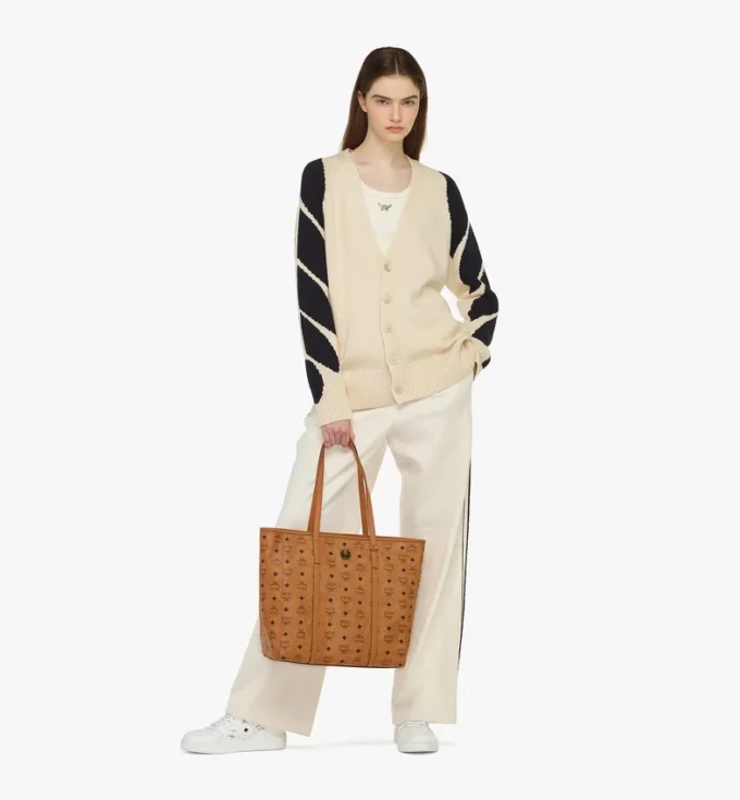 Bolso shopper Toni con cierre superior en Visetos