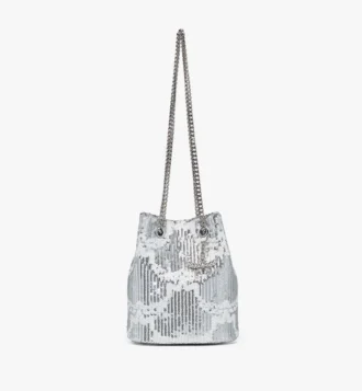 Bolso tipo cubo Himmel en piel Monogram con lentejuelas