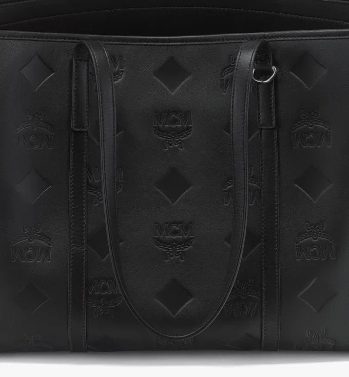 Bolso Toni Shopper con cremallera superior en piel con Maxi Monogram Bolso Toni Shopper con cremallera superior en piel con Maxi Monogram