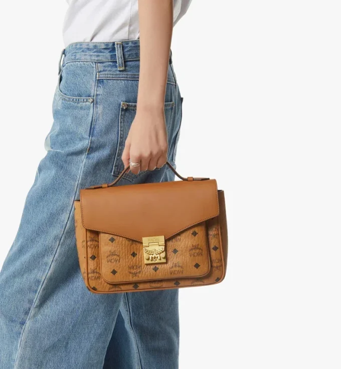 Bolso Tracy en mezcla de piel Visetos Bolso Tracy en mezcla de piel Visetos