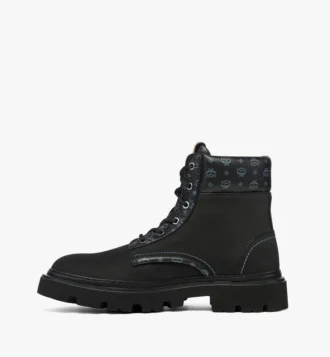 Botas de nubuck y piel con estampado Monogram Botas de nubuck y piel con estampado Monogram