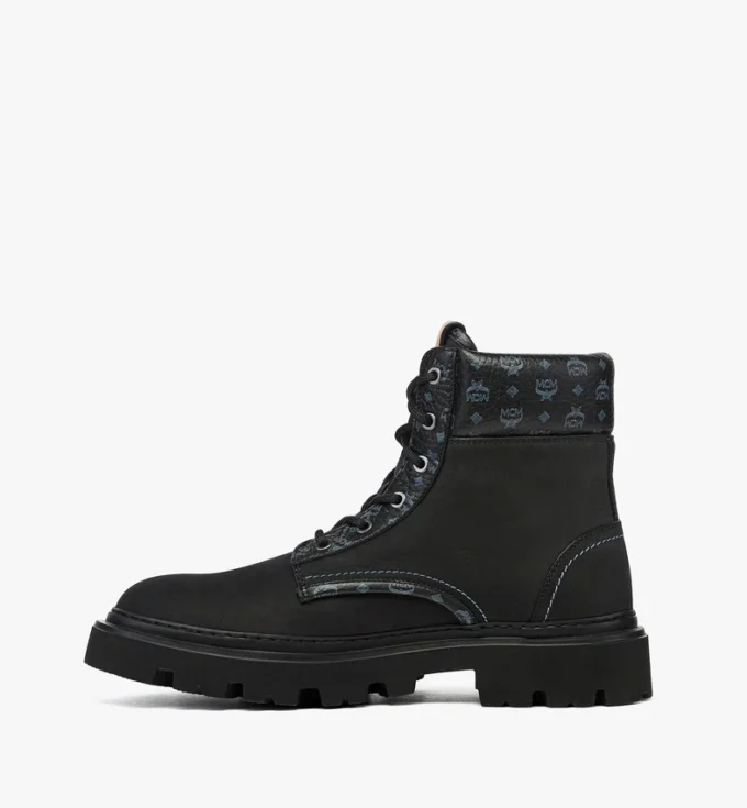 Botas de nubuck y piel con estampado Monogram