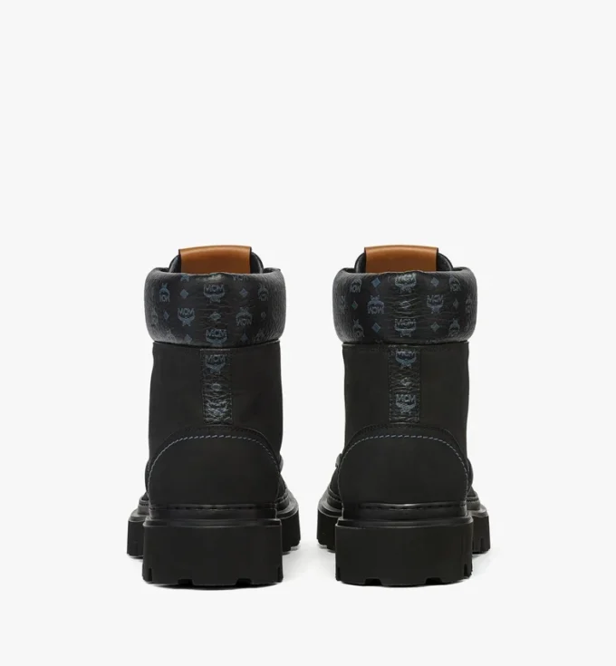 Botas de nubuck y piel con estampado Monogram