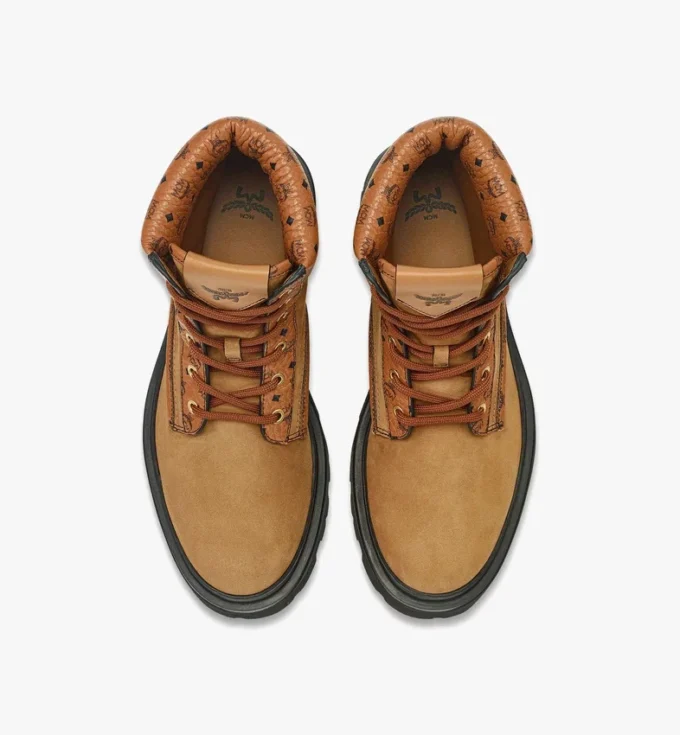 Botas de nubuck y piel con estampado Monogram