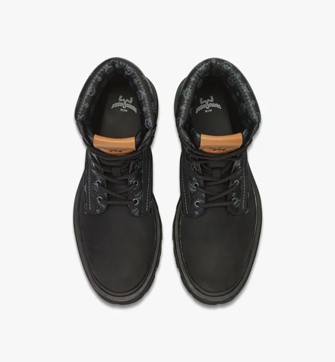 Botas de nubuck y piel con estampado Monogram