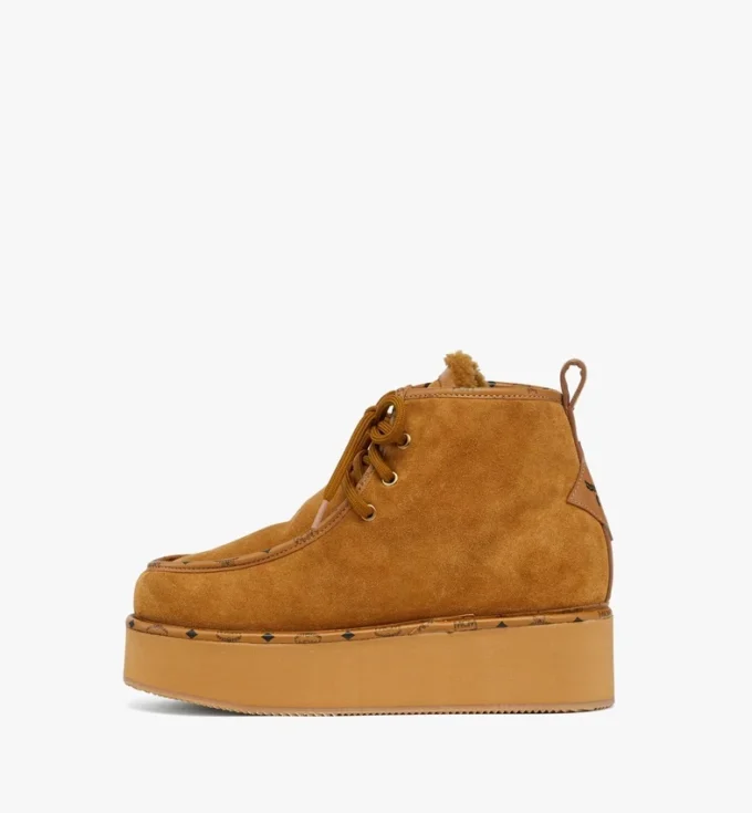Botas de plataforma en piel de becerro