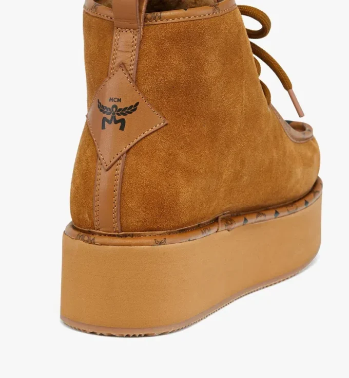 Botas de plataforma en piel de becerro