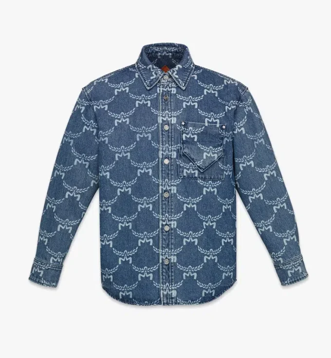 Camisa de mezclilla con monograma Lauretos Camisa de mezclilla con monograma Lauretos