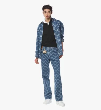 Camisa de mezclilla con monograma Lauretos