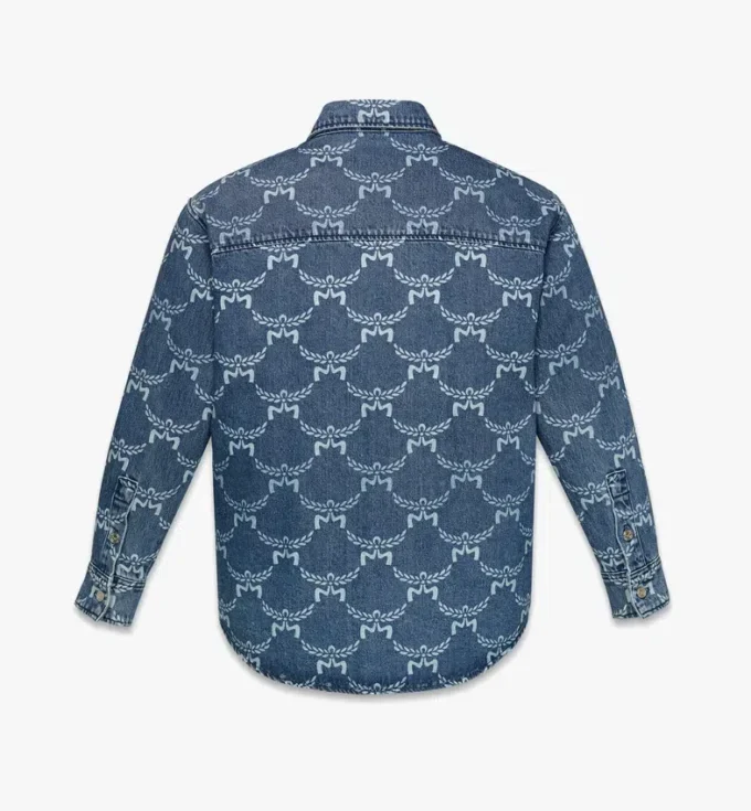 Camisa de mezclilla con monograma Lauretos Camisa de mezclilla con monograma Lauretos