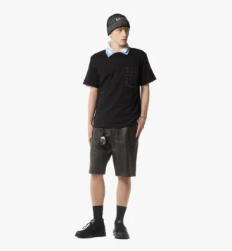 Camiseta con bolsillo de parche con monograma en algodón orgánico