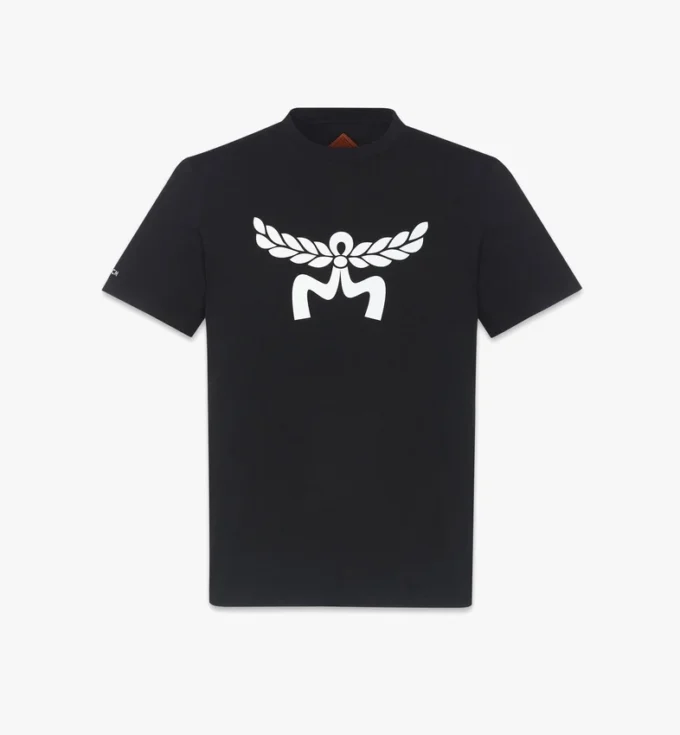Camiseta con estampado del logotipo de Laurel en algodón orgánico Camiseta con estampado del logotipo de Laurel en algodón orgánico