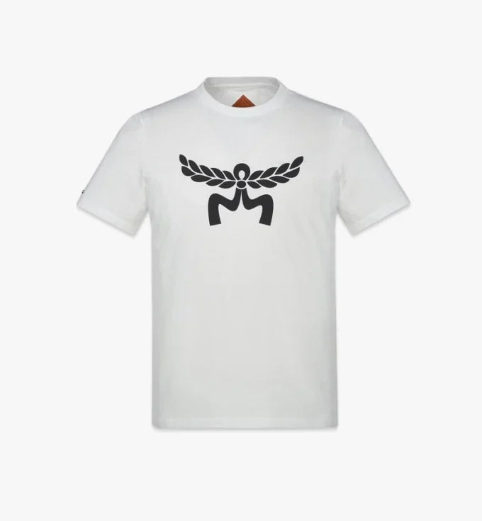 Camiseta con estampado del logotipo de Laurel en algodón orgánico Camiseta con estampado del logotipo de Laurel en algodón orgánico