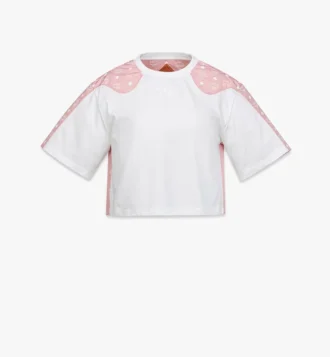 Camiseta corta Laurel de algodón orgánico y monograma Econyl®