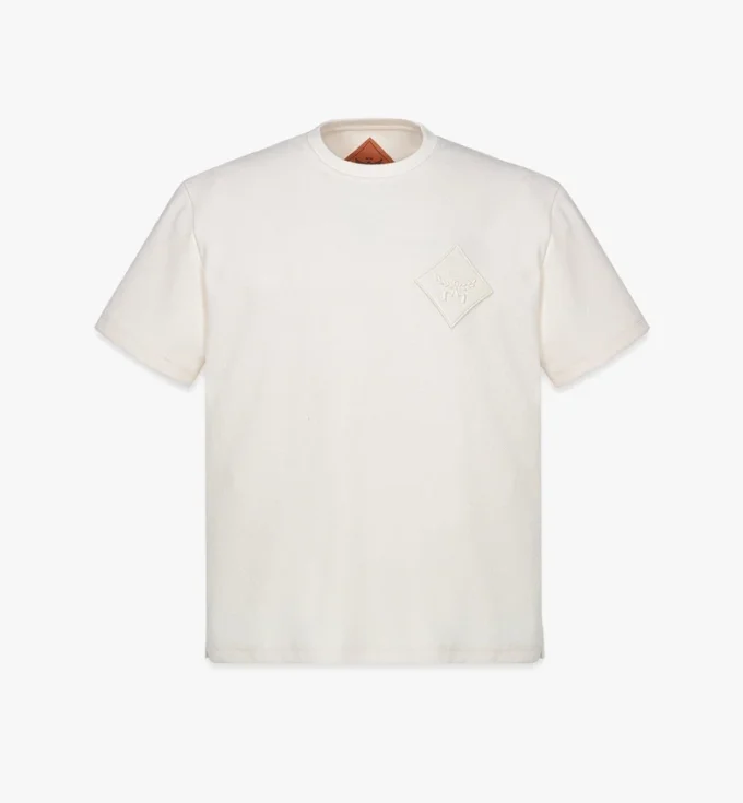 Camiseta de bouclé con parche con el logotipo Camiseta de bouclé con parche con el logotipo