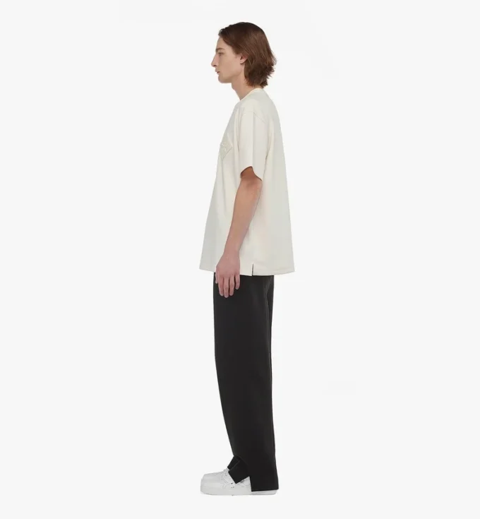 Camiseta de bouclé con parche con el logotipo Camiseta de bouclé con parche con el logotipo