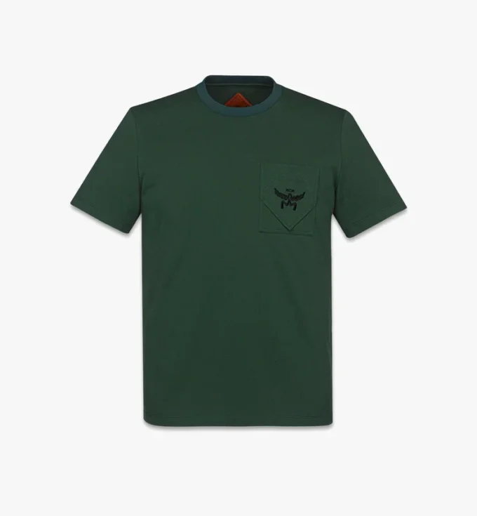 Camiseta Essential con bolsillo y logotipo en algodón orgánico Camiseta Essential con bolsillo y logotipo en algodón orgánico
