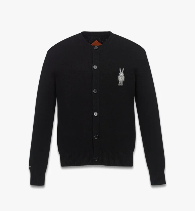 Cardigan de punto de lana con parche Rabot Cardigan de punto de lana con parche Rabot
