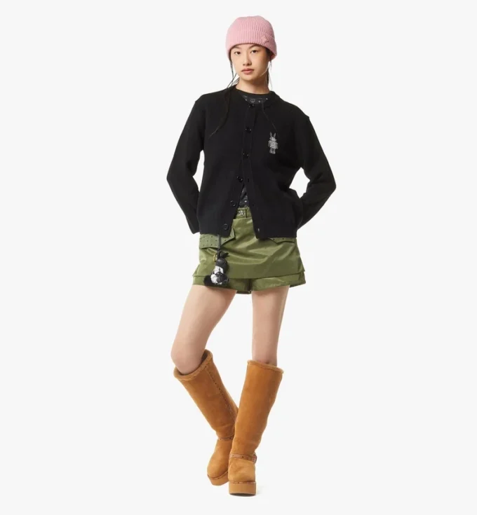 Cardigan de punto de lana con parche Rabot Cardigan de punto de lana con parche Rabot