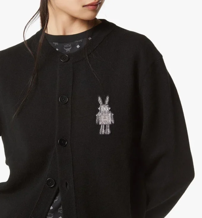 Cardigan de punto de lana con parche Rabot Cardigan de punto de lana con parche Rabot