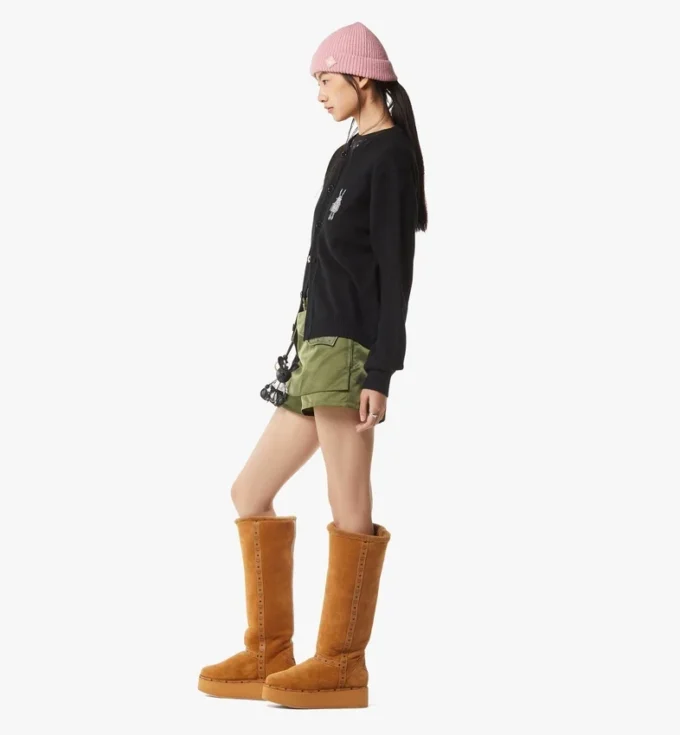 Cardigan de punto de lana con parche Rabot Cardigan de punto de lana con parche Rabot