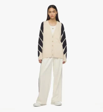 Cardigan Laurel con intarsia
