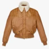 Chaqueta bomber de piel de oveja con mezcla de piel Visetos Chaqueta bomber de piel de oveja con mezcla de piel Visetos