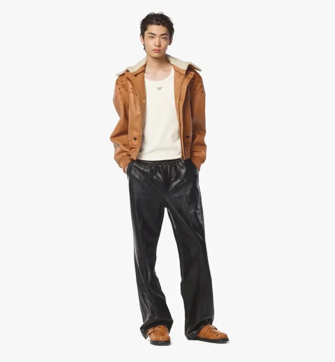 Chaqueta bomber de piel de oveja con mezcla de piel Visetos Chaqueta bomber de piel de oveja con mezcla de piel Visetos