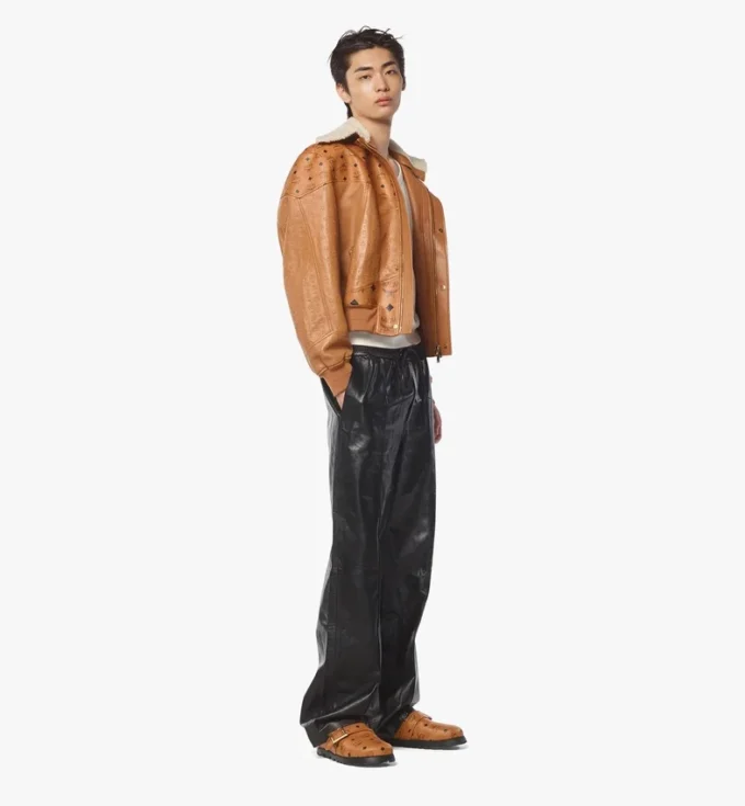 Chaqueta bomber de piel de oveja con mezcla de piel Visetos Chaqueta bomber de piel de oveja con mezcla de piel Visetos