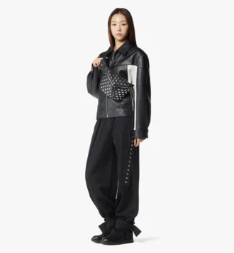 chaqueta de piel de cordero 2 330x357 - Ri&ntilde;onera Diamant 3D en piel de cordero Galactic Gala
