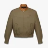 Chaqueta de sarga de lana y cuero con estampado Monogram Chaqueta de sarga de lana y cuero con estampado Monogram