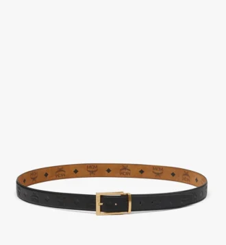 Cinturón reversible Aren de 3,3 cm en piel con monograma en relieve